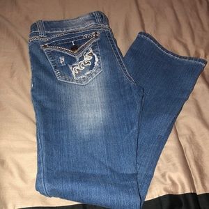 Wide Leg Blue Jeans